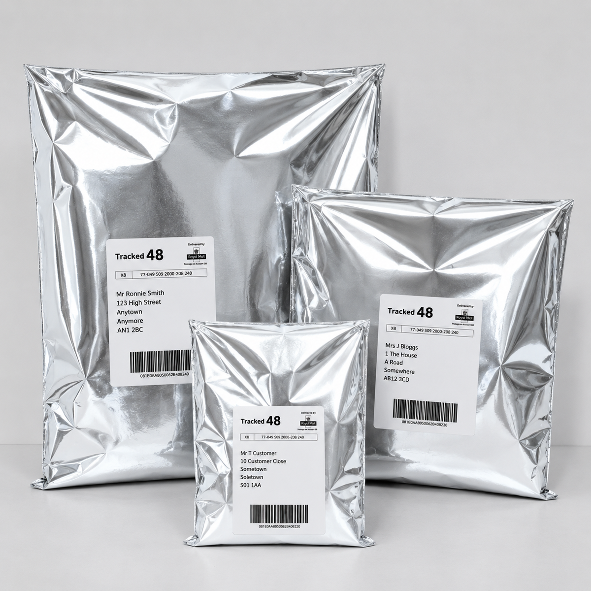 Lightweight Mailing Bag - Peel & Seal closure (Pack of 25) - Silver