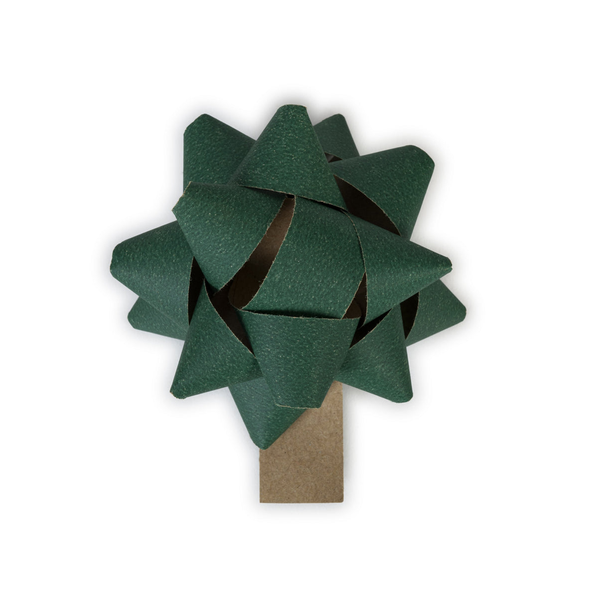 Recycled Bows - Green/Kraft (Pack 50) Large