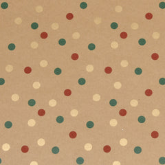 Random Spot Eco-friendly Green/Red/Gold Giftwrap Counter Roll
