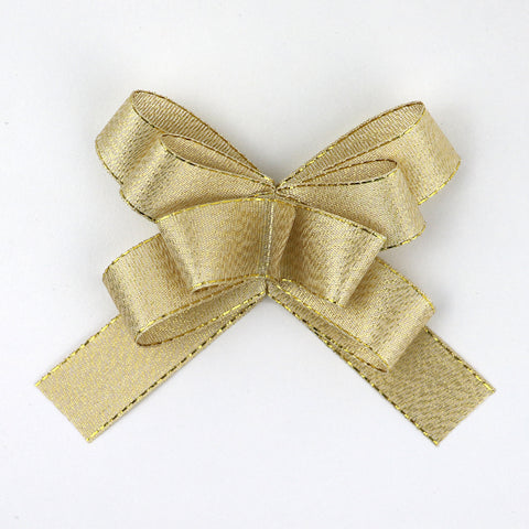 Woven Stick-on Bow - Gold (Pack 40)