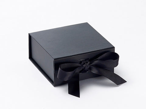 Small Black Luxury Gift box with magnetic closure, and ribbon (Pack of 12)