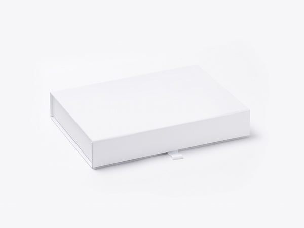 A6 Shallow White Luxury Gift box with magnetic closure (Pack of 12)