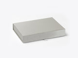 A6 Shallow Pearlescent Silver Luxury Gift box with magnetic closure (Pack of 12)