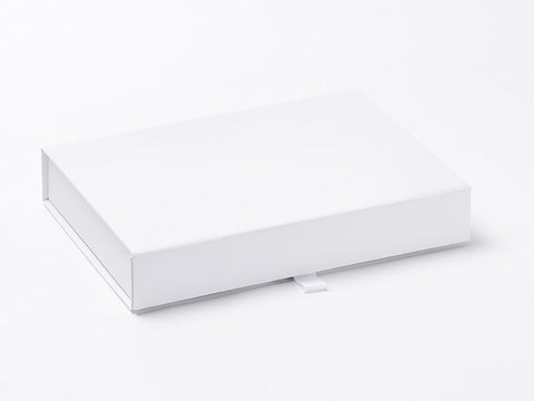 A5 Shallow White Luxury Gift box with magnetic closure (Pack of 12)
