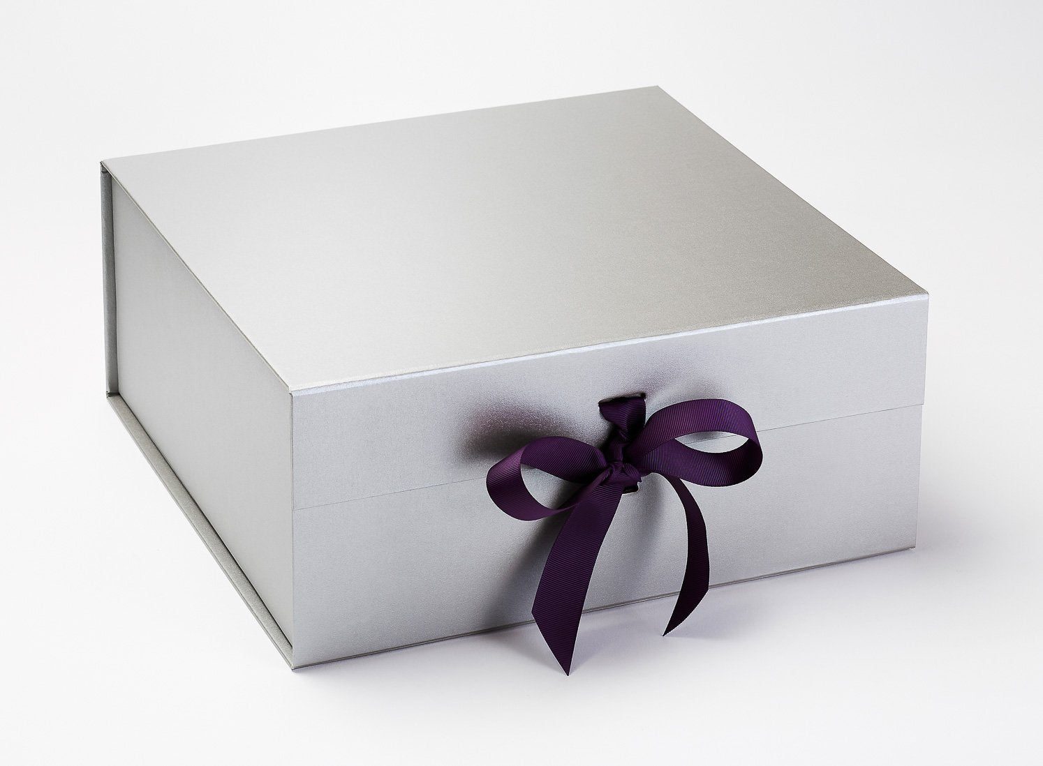 Silver Prom Box XL Deep Pearlescent Silver Luxury Gift box with magnetic closure, and ...