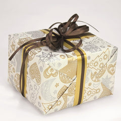 Gift Wrap Sheets - Sketch Gold and Silver Xmas (Pack of 25 sheets)