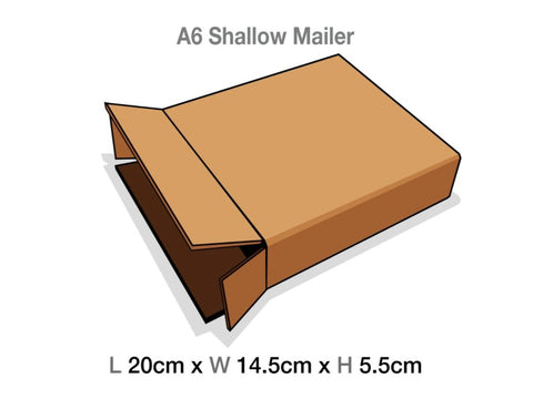 Brown Mailing Cartons to suit A6 Shallow Luxury Gift boxes