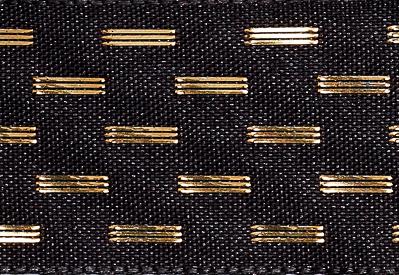 Black Gold Dash Ribbon cut to 80CM (24 pieces)