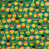 Emoji in Green Christmas Novelty Counter Roll