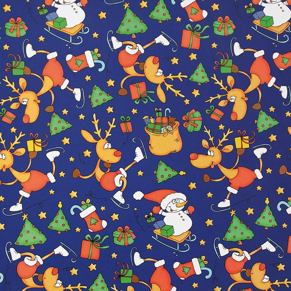 Gift Wrap Sheets - Skating Reindeer (Pack of 25 sheets)