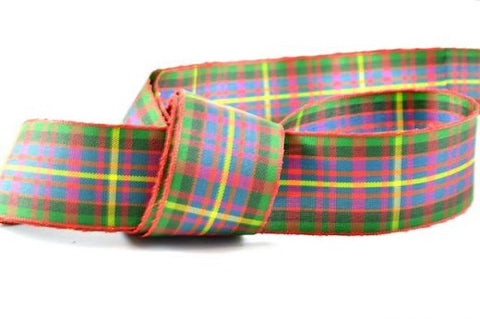 Cameron Red Tartan Ribbon, in a range of widths