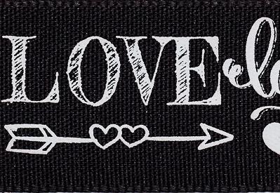 Chalkboard Love and Laugh Ribbon cut to 80CM (24 pieces)