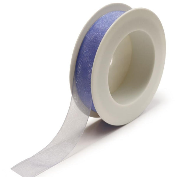 Plain Chiffon French Blue Ribbon (25mm x 25m)