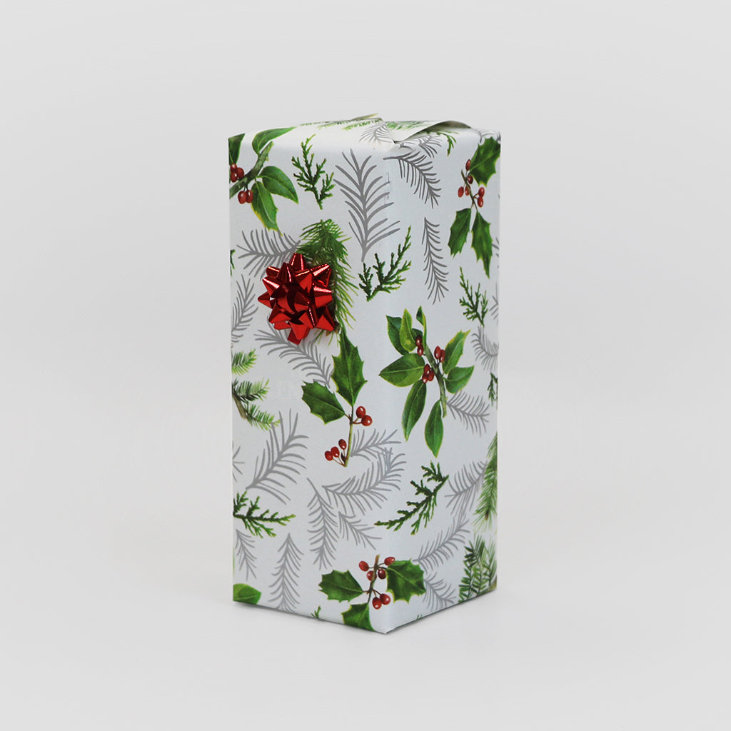 Christmas Holly Leaf Silver Counter Roll