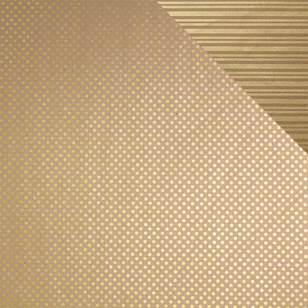 Gift Wrap Sheets - Eco-Spot Stripe Gold on Kraft (Pack of 25 sheets)