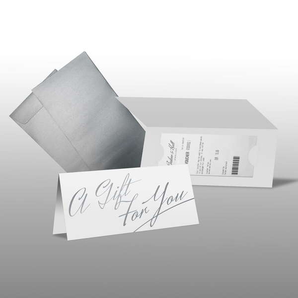 Gift Voucher Card and Envelope - Silver (Pack of 25)