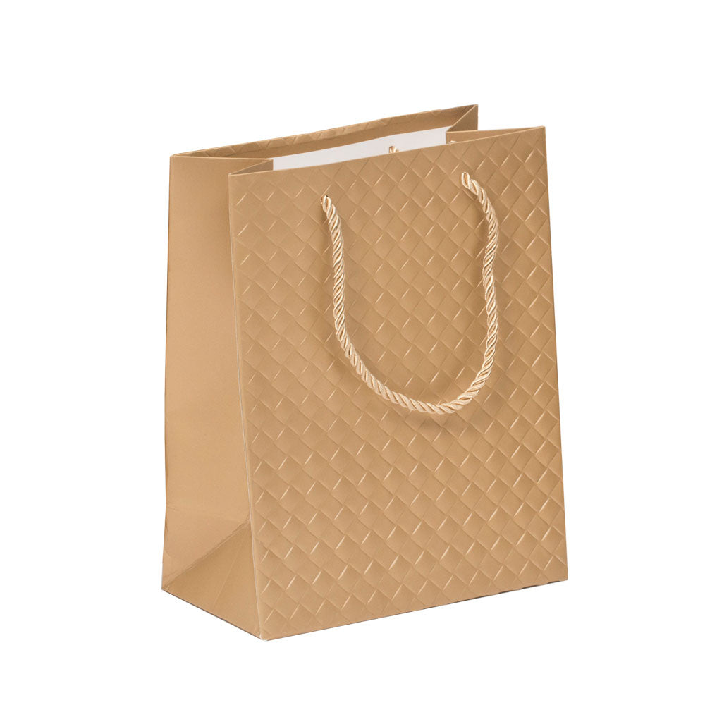 Lady Brigitte Small Gold Gift Bag, Pack 40