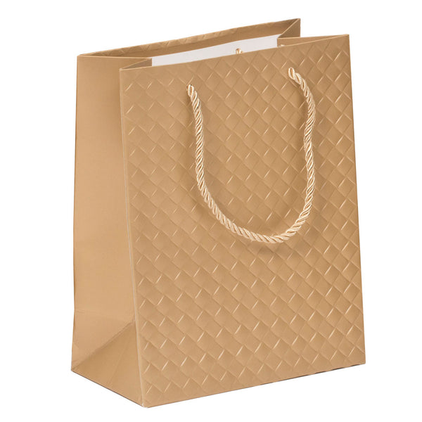 Lady Brigitte Medium Gold Gift Bag, Pack 40