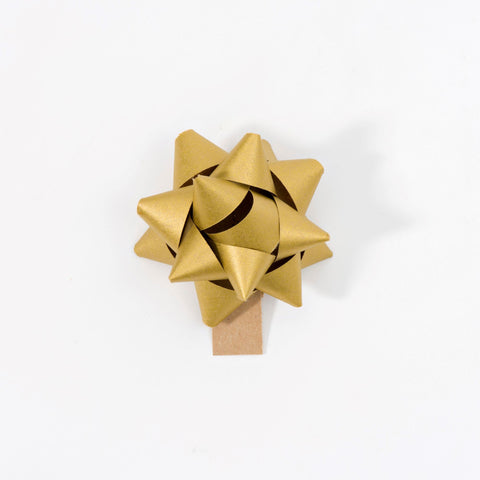 Recycled Bows - Gold (Pack 50) Single sided