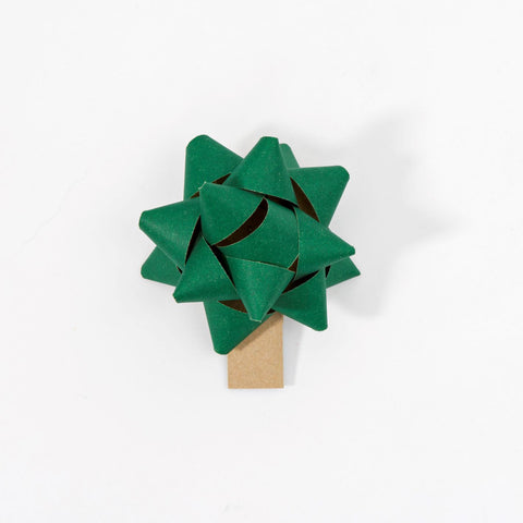 Recycled Bows - Green (Pack 50) Single sided