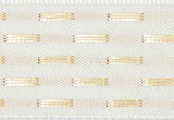 Ivory Gold Dash Ribbon cut to 80CM (24 pieces)
