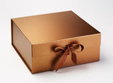 XL Deep Copper Luxury Gift box with magnetic closure, and choice of ribbon (Pack of 12)