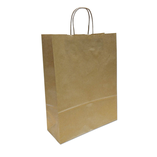 Kraft Paper Carrier Bag, 320x410x120 - Medium (PACK 250) – Kudos Giftwrap