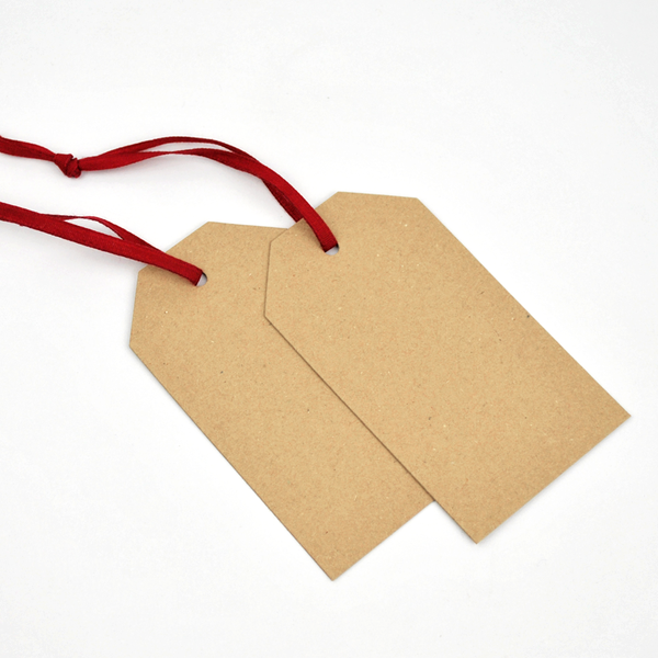 Luggage Kraft Gift Tags Cherry Red (50)