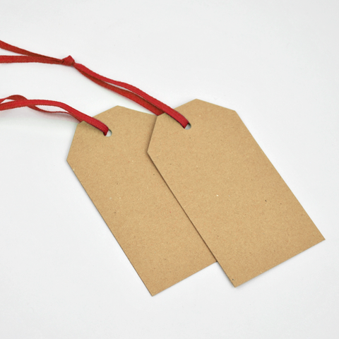 Luggage Kraft Gift Tags Red (50)