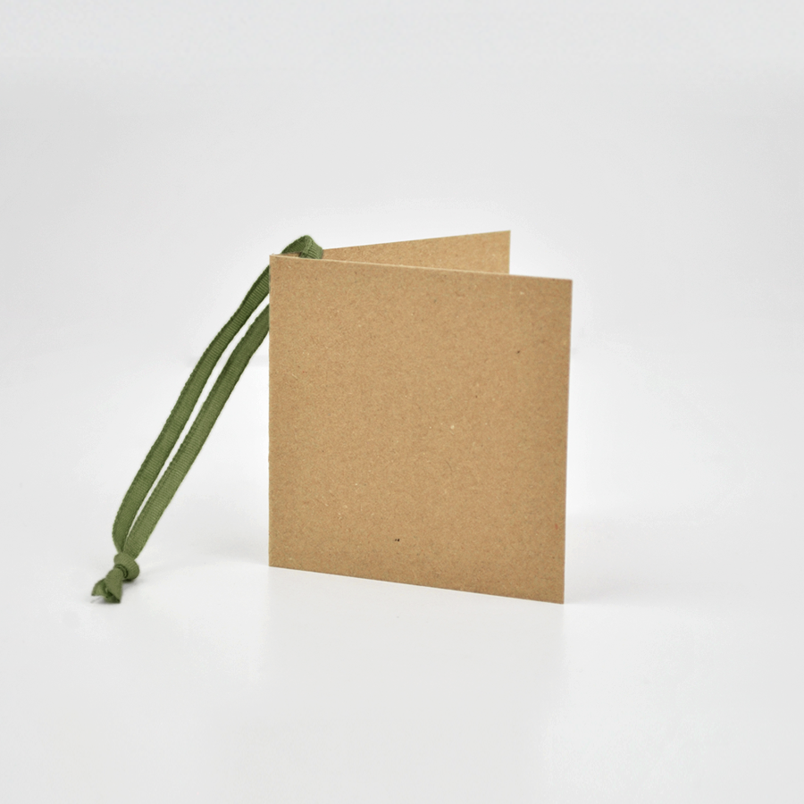 Square Kraft Gift Tags Olive (50)