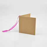 Square Kraft Gift Tags Baby Pink (50)