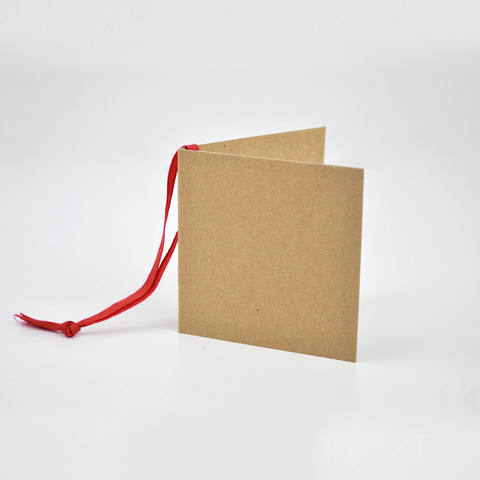 Square Kraft Gift Tags Red (50)