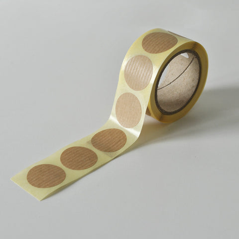 Kraft Paper Self-Adhesive Seal 25mm diameter