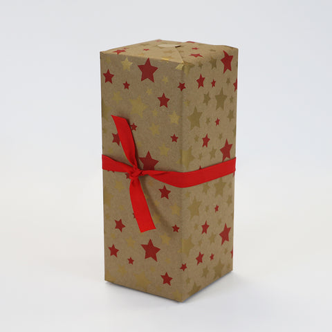 Kraft Stars Red Giftwrap Counter Roll