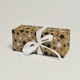 Kraft Stars Black Giftwrap Counter Roll