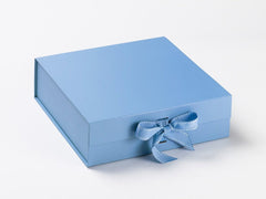 Large Pale Blue Luxury Gift box with magnetic closure, and choice of ribbon (Pack of 12)