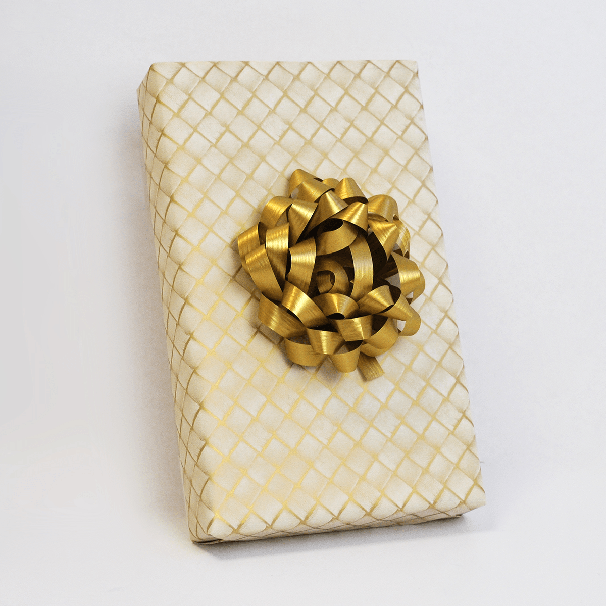 Leather Weave Cream/Gold Counter Roll