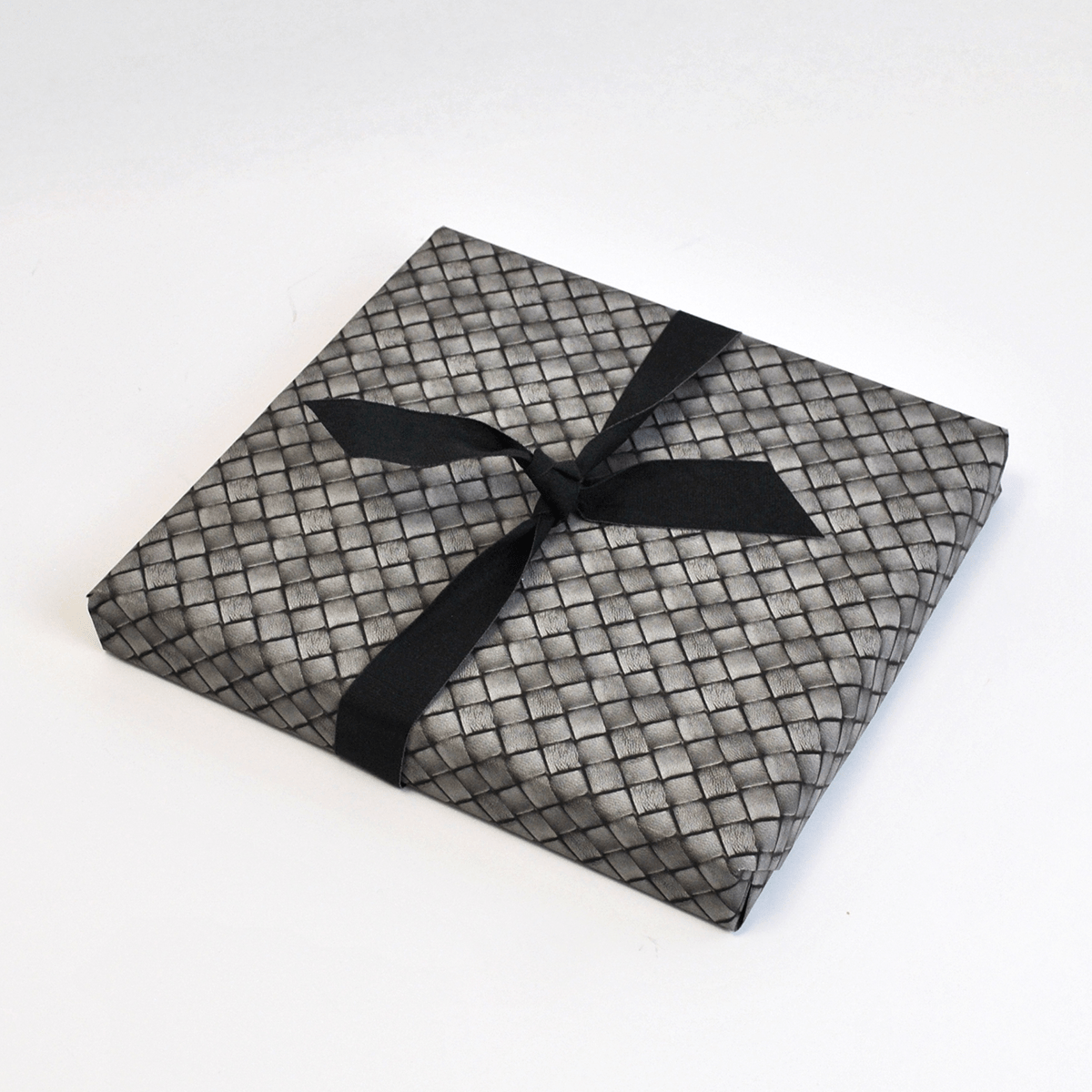 Leather Weave Grey/Black Counter Roll