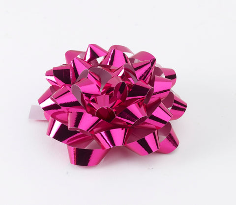 Metallic Cerise Pink Confetti Bows (50)