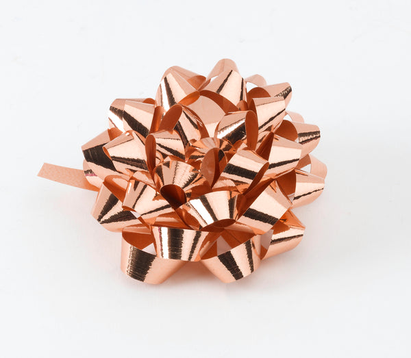 Metallic Rose Gold Confetti Bows (50)