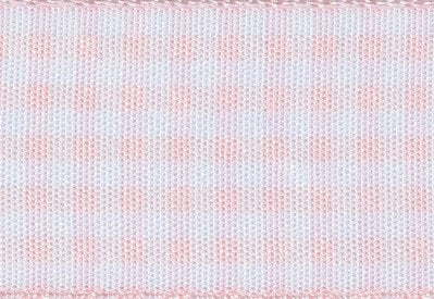 Pink Gingham Ribbon cut to 80CM (24 pieces)