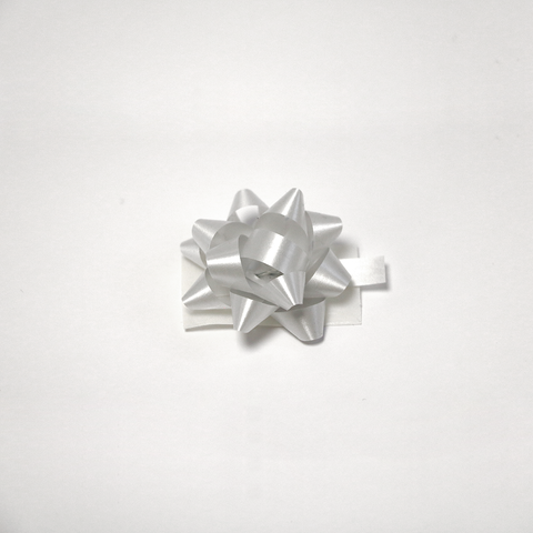 Plain Silver Micro Bows (50)