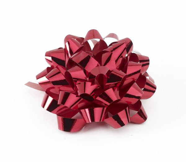Metallic Red Confetti Bows (50)