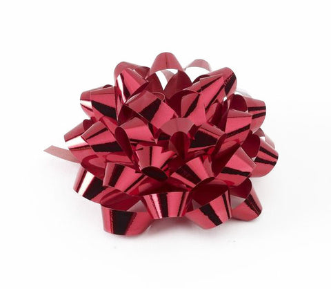 Metallic Red Confetti Bows (50)