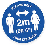 Self Distancing Floor Stickers - Suitable for Carpet