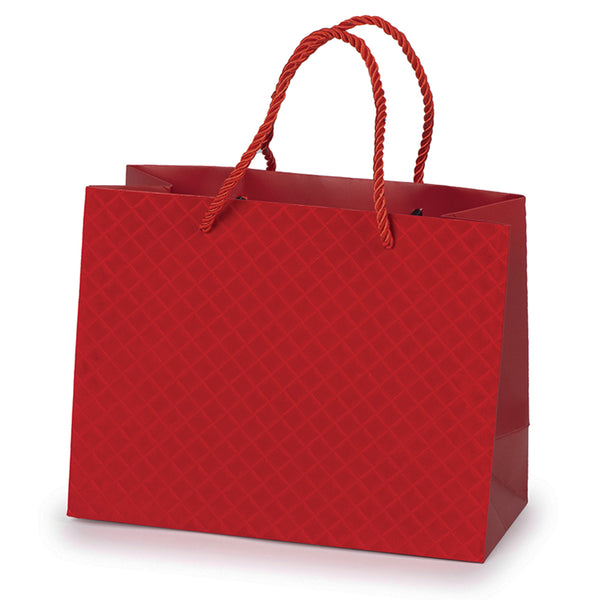 Velvet Lady Brigitte Medium Vermilion Red Boutique Bag, Pk 40