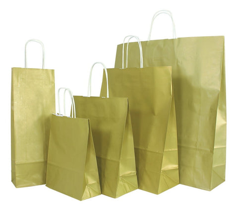 Kraft Bags from White Kraft range - Gold
