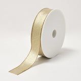 X8 Wired Gold Woven Ribbon (25mm x 25m)