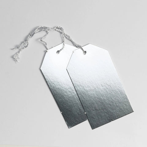 Luggage Gloss Silver Gift Tags (50)
