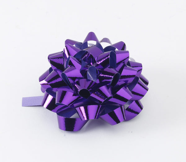 Metallic Purple Confetti Bows (50)